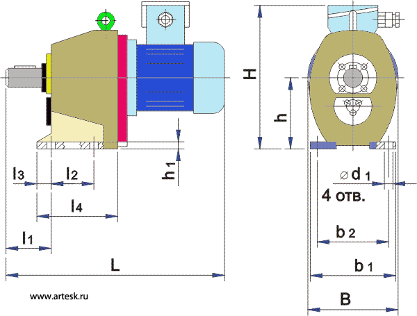 Габаритные и присоединительные размеры 1МЦ2С-100Н, 1МЦ2С-80Н, 1МЦ2С-63Н Габаритные и присоединительные размеры 1МЦ2С-100Н, 1МЦ2С-80Н, 1МЦ2С-63Н