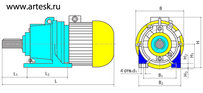 Габаритные и присоединительные размеры Габаритные и присоединительные размеры