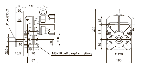 Лапы с резьбовыми отверстиями слева и справа Лапы с резьбовыми отверстиями слева и справа