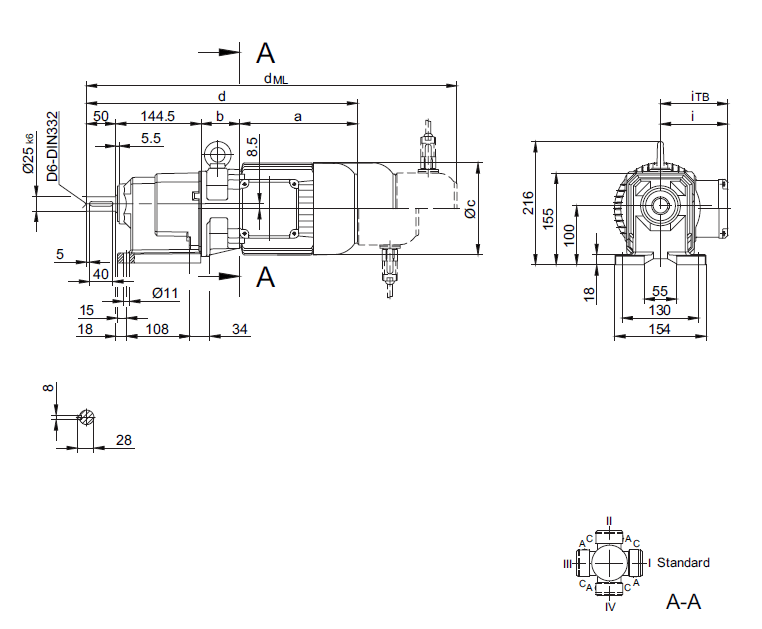 Вариант исполнения на лапах BG15 Вариант исполнения на лапах BG15
