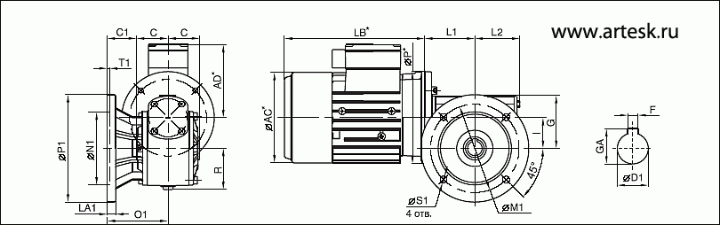 Исполнение фланец Исполнение фланец