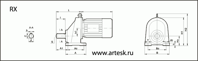 rx - одноступенчатый мотор-редуктор (лапы) rx - одноступенчатый мотор-редуктор (лапы)