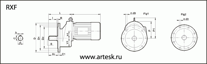rxf - одноступенчатый мотор-редуктор (фланец) rxf - одноступенчатый мотор-редуктор (фланец)